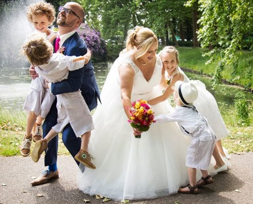 bruidsreportage buiten fotograaf vierkant