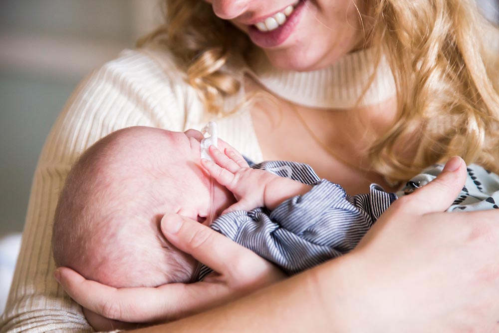 newbornfotoshoot in het ziekenhuis
