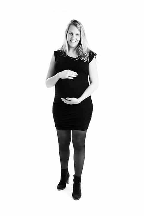 zwartwit zwangerschapsfotografie