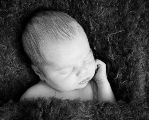 newborn shoot zwartwit