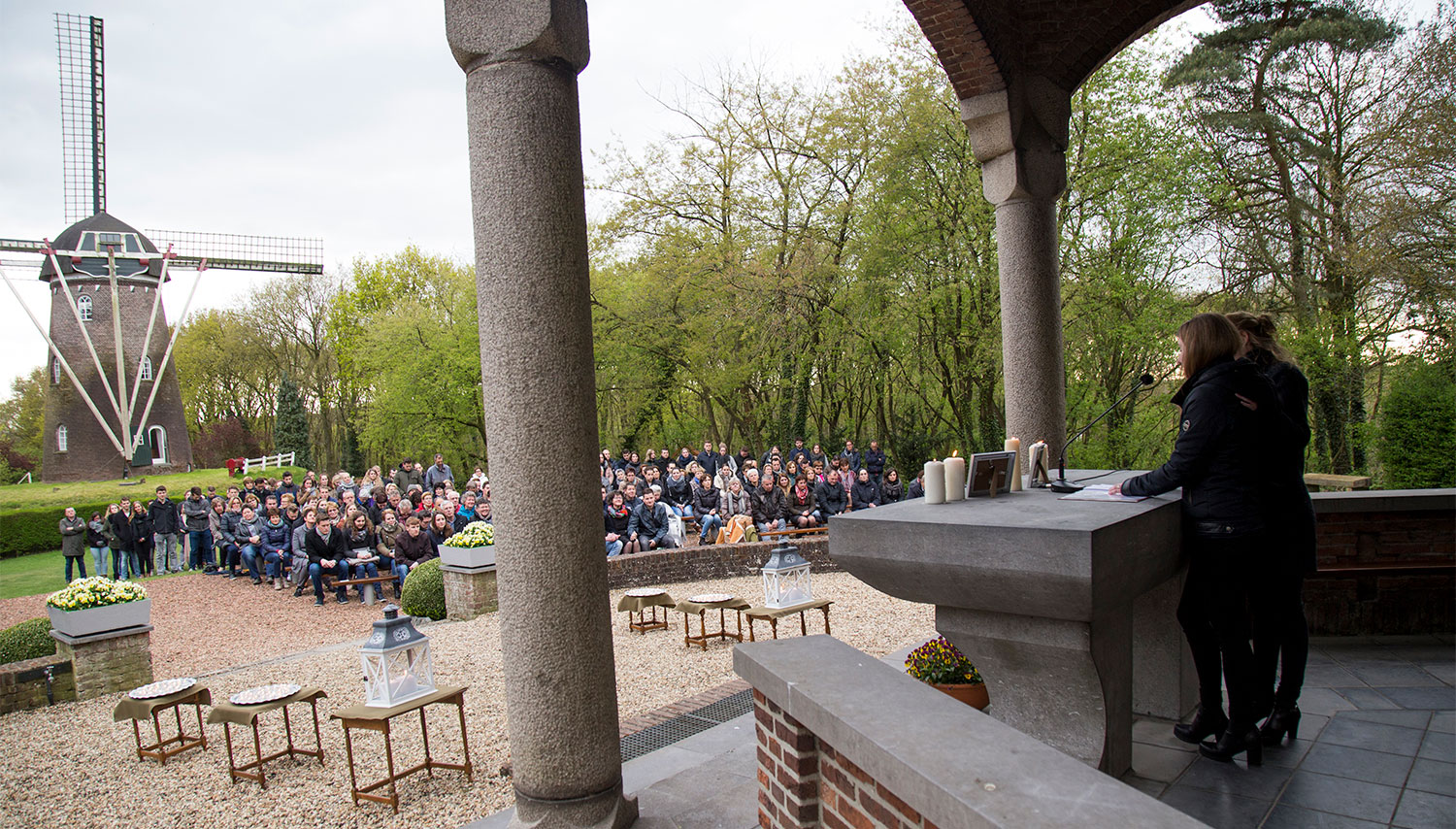 fotograaf op begrafenis