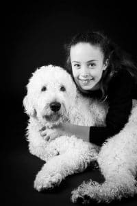 honden shoot zwartwit