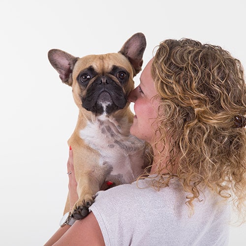 fotoshoot met huisdier in de fotostudio