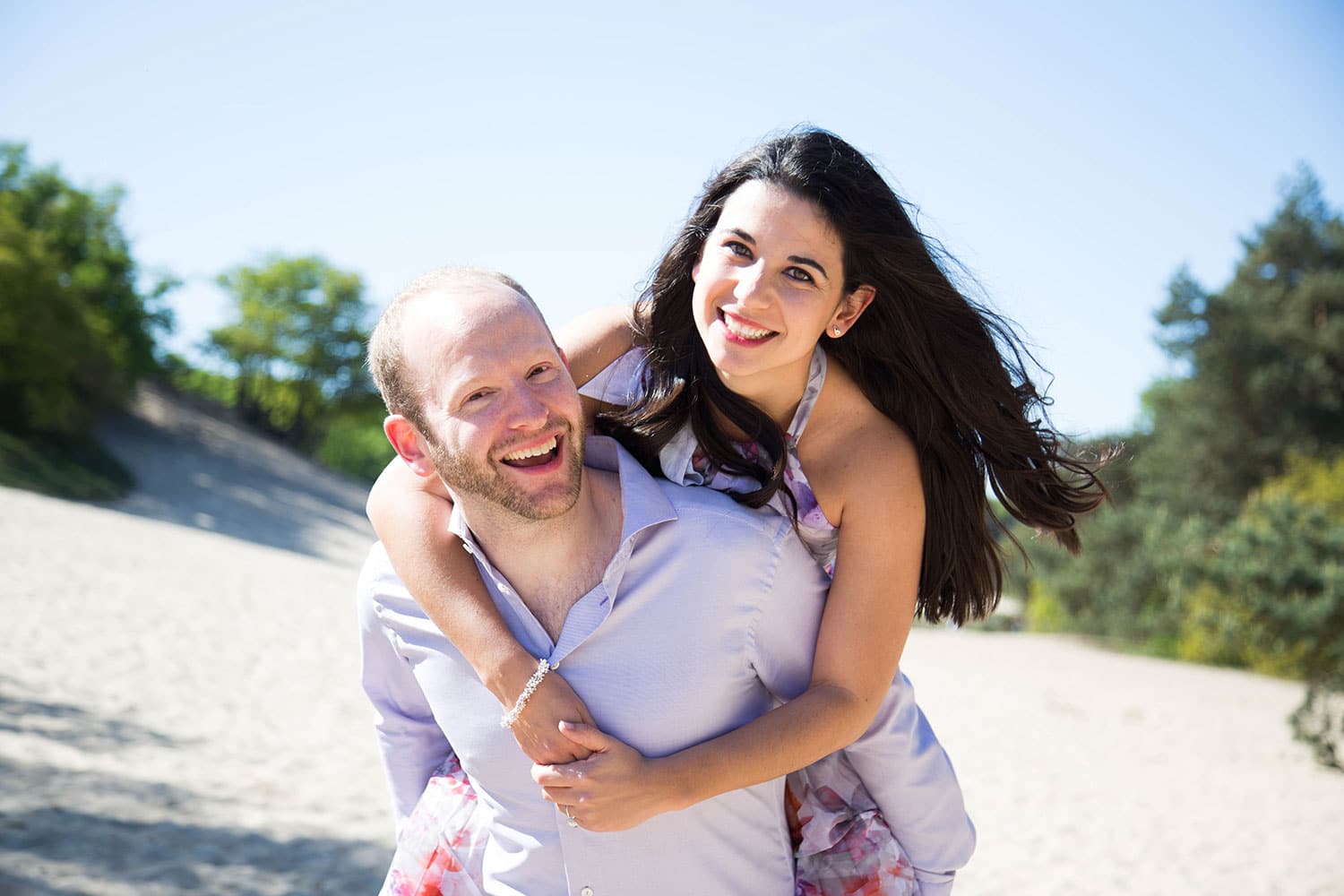 fotoshoot voor bruidskaart