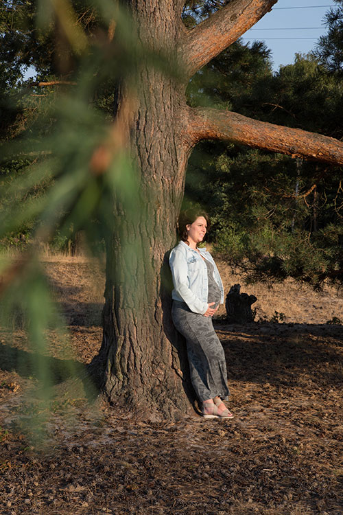 zwangerschapsfotoshoot op de hei