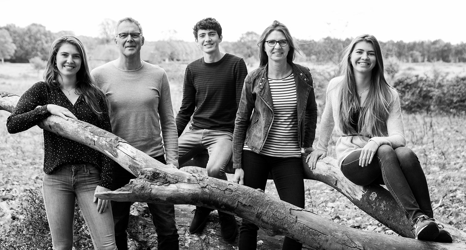 herfstfotoshoot in het bos