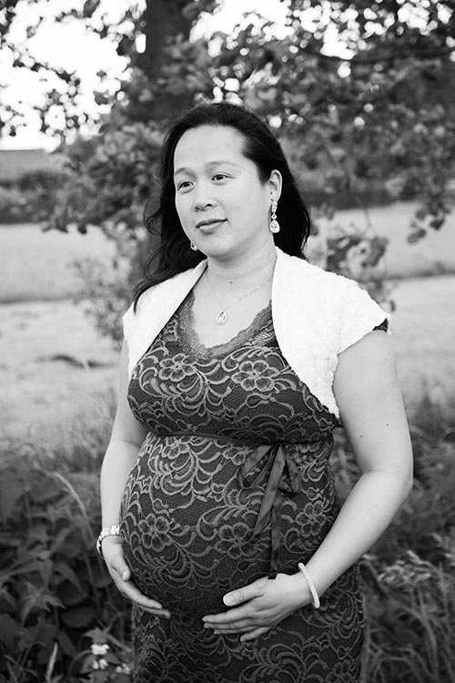zwanger zwartwit foto's