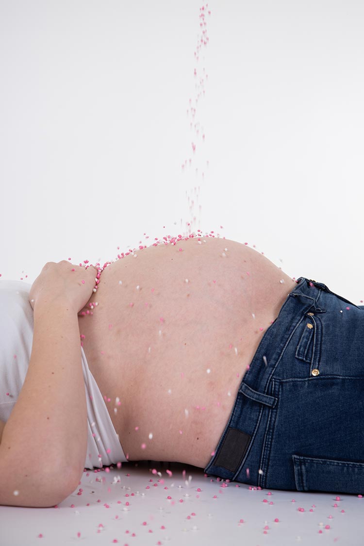 zwangerschaps fotoshoot met muisjes