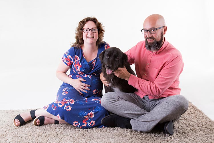 zwangerschapsfotografie met huisdier