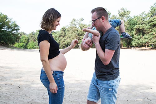 zwangerschapsshoot met kinderen