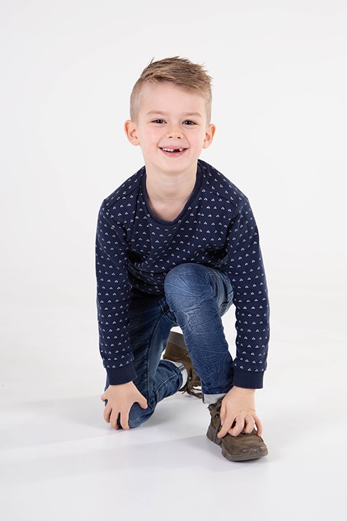 jongen fotoshoot