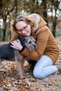 fotoshoot hond in het bos