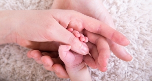 Baby handen closeup fotoshoot