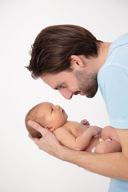 baby en vader fotoshoot