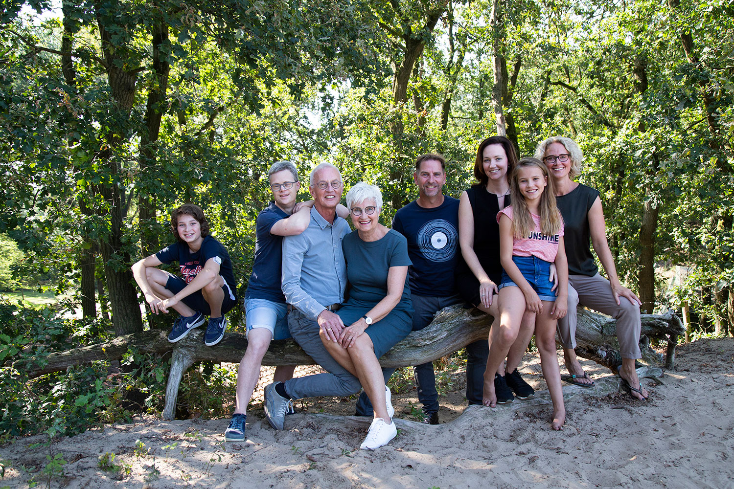 familieshoot in het bos