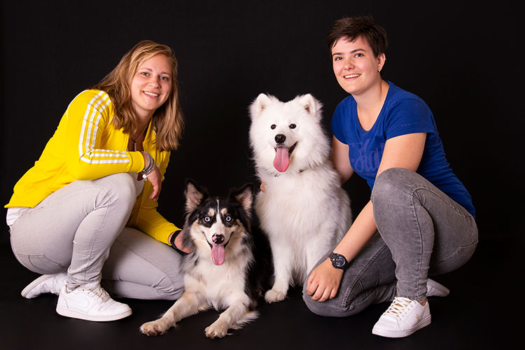 fotoshoot met hond in de fotostudio